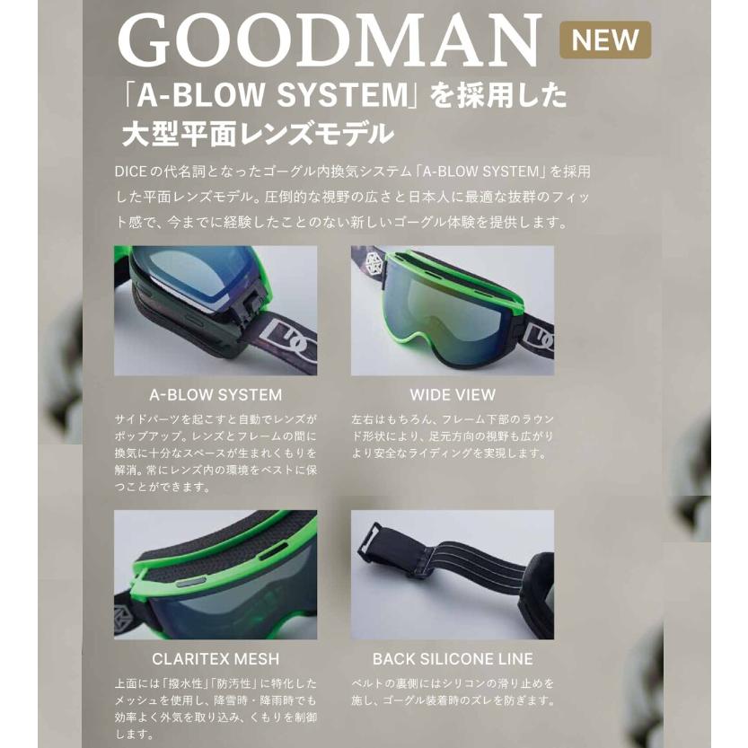 DICE GOGGLE GOODMAN ダイス グッドマン GM44570 PHOTOCHROMIC DICE GOGGLE GOODMAN ダイス グッドマン GM44570 PHOTOCHROMIC