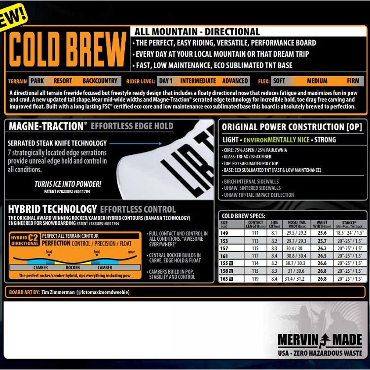 LIBTECH SNOWBOARD 24‐25　COLD BREW　リブテック 　スノーボード　コールドブリュー 　 全国送料無料　チューン無料　2025｜abeam-shop｜03