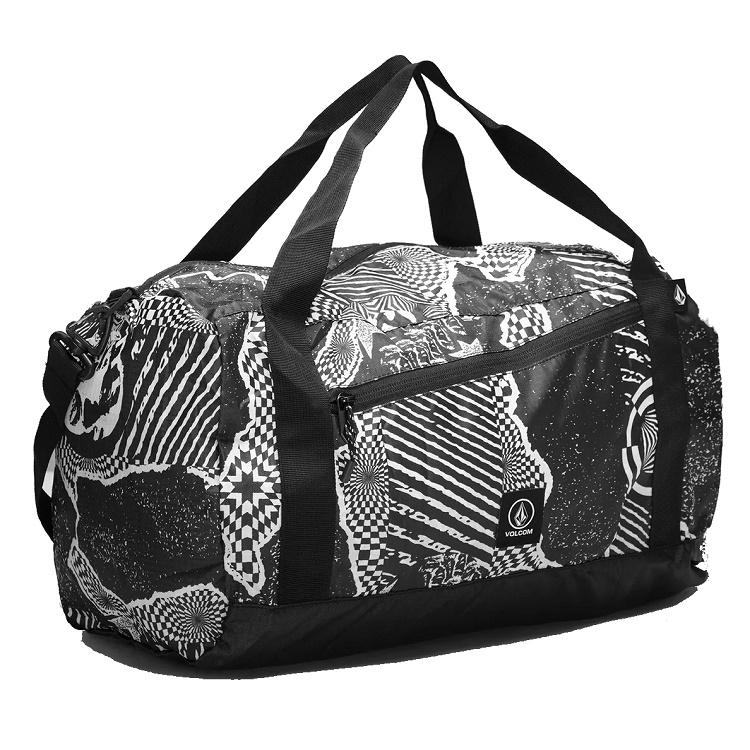 VOLCOM ボルコム　 LIGHTWEIGHT PACKABLE DUFFEL　VMXX07KMED【 BLACK-WHITE 】 バッグ　ショルダーバック　パッカブル・ダッフル BAG 　VOLCOMJAPAN正規品 2024｜abeam-shop｜02