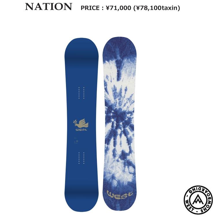 WEST SNOWBOARD NATION 153CM 23‐24 ABEAM特別価格 全国送料無料 