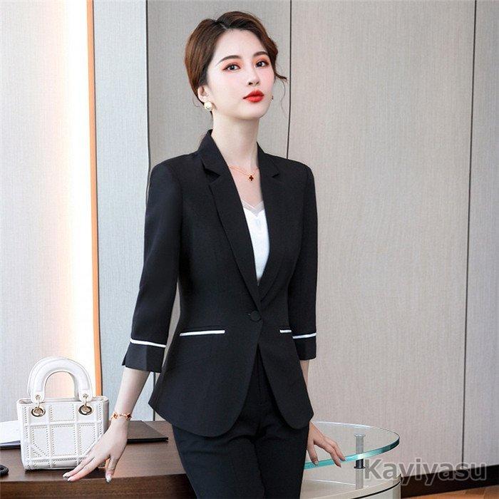 Lhk408 カジュアル ジャケット スーツ セットアップ パンツスーツ フォーマル レディース 上下 薄手 通勤 与え パンツスーツ