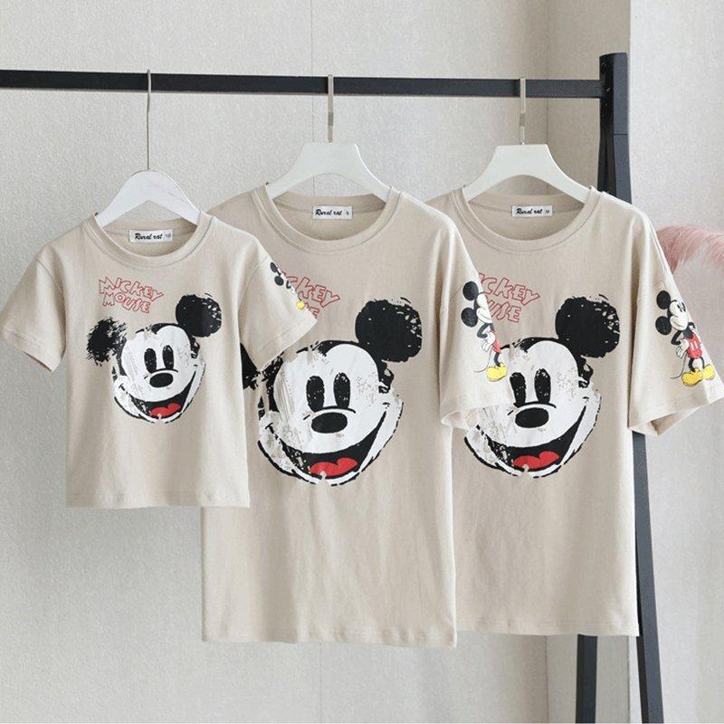親子ペアルック 親子ペア Tシャツ 半袖 ミッキー柄 トップス 親子お揃い 兄弟 お揃い 春夏 パパ ママ キッズ 子供服 レディース メンズ カジュアル 親子服 Pb58f アビームストア 通販 Yahoo ショッピング