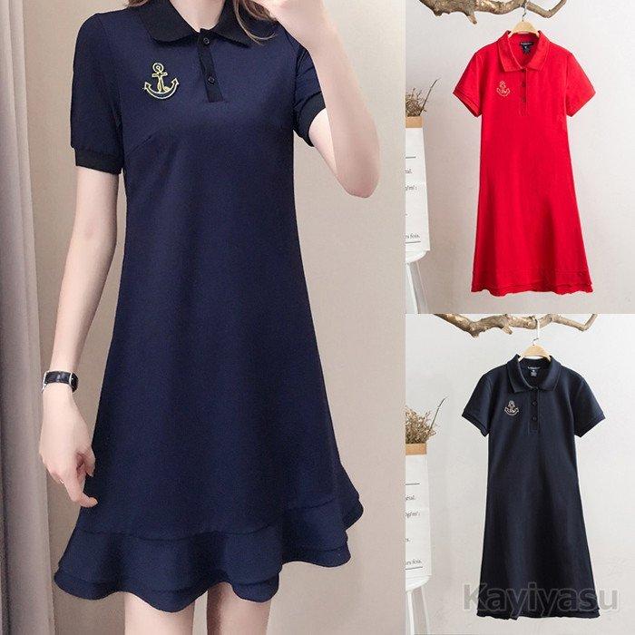 超美品 レディースウエア 新作 ポロワンピース 着こなし ゴルフ テニス レジャータイム ゴルフウェア ポロワンピース レディース スポーツチュニック ゴルフワンピース ロングポロシャツ 着痩せ 夏用コーデ 通気吸汗 半袖 ネイビー Aライン きれいめ Www Threeriversofs Com