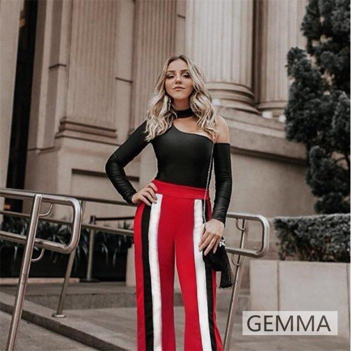 トップス カットソー レディース 長袖 肩出し セクシー 韓国ファッション ストリート系 ハイネック 赤 黒 かっこいい 即納 Pdfdf アビームストア 通販 Yahoo ショッピング