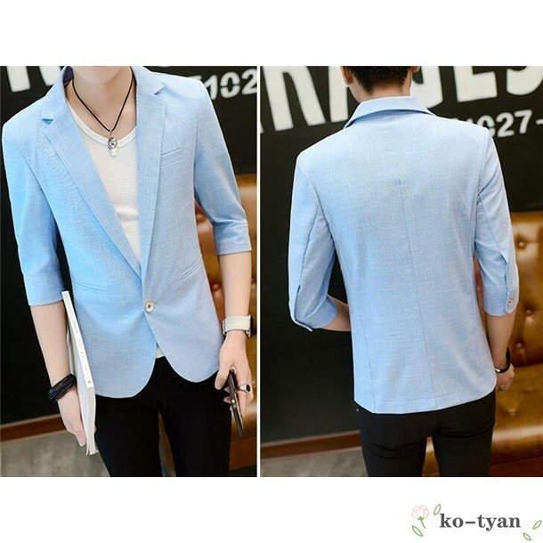 大きな取引 ジャケット テーラードジャケット メンズ 綿麻 薄手 スリム 夏 サマー ジャ テーラードジャケット メンズ 綿麻 薄手 スリム 夏 サマー ジャケット ビジネス 紳士 アウター リネン 通勤 秋 Www Threeriversofs Com