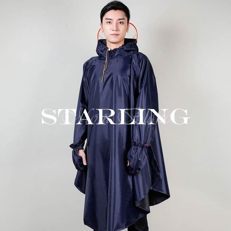 レインコート レインポンチョ 男女兼用 バイク スクーター レインウェア 袖付 雨具 軽い 大きいサイズ グローブ付 通学 通勤 自転車 レ Pe22 アビームストア 通販 Yahoo ショッピング