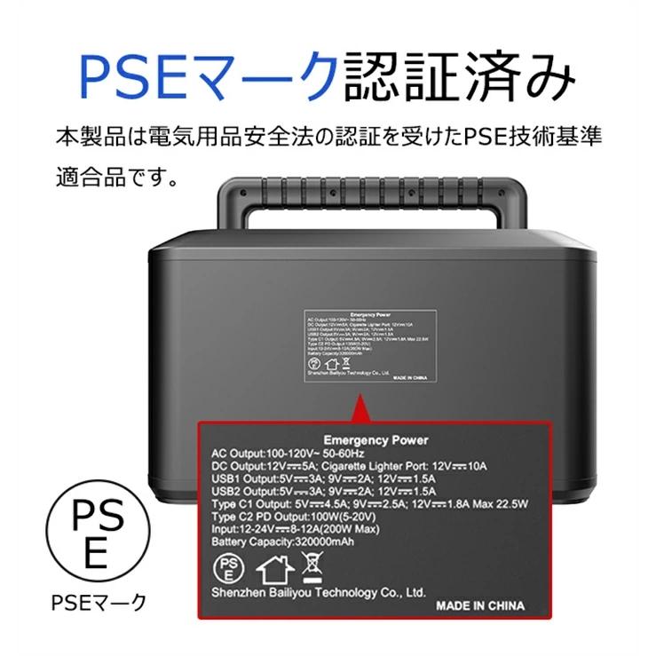 ポータブル電源 大容量 家庭用蓄電池 バッテリー充電器 1024Wh 320000mAh 発電機 ポータブルバッテリー 停電対策 車中泊 キャンプ 防災 PSE認証済｜abeboueki-store｜17