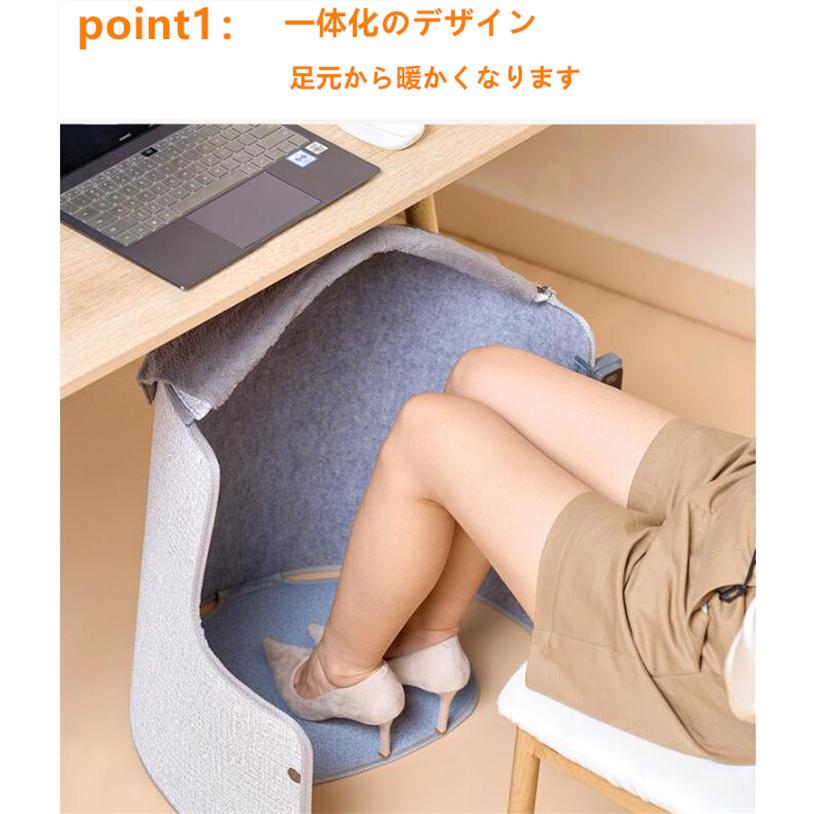2024最新モデル パネルヒーター 足元 360° 折りたたみ 遠赤外線 デスク