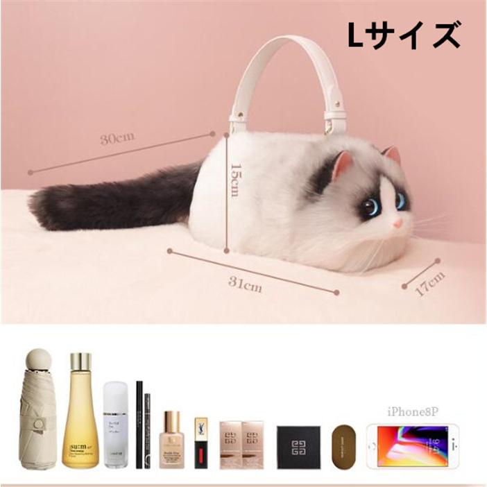ショルダーバッグ ねこ 猫耳 シャム猫 猫 がま口 バッグ レディース 猫