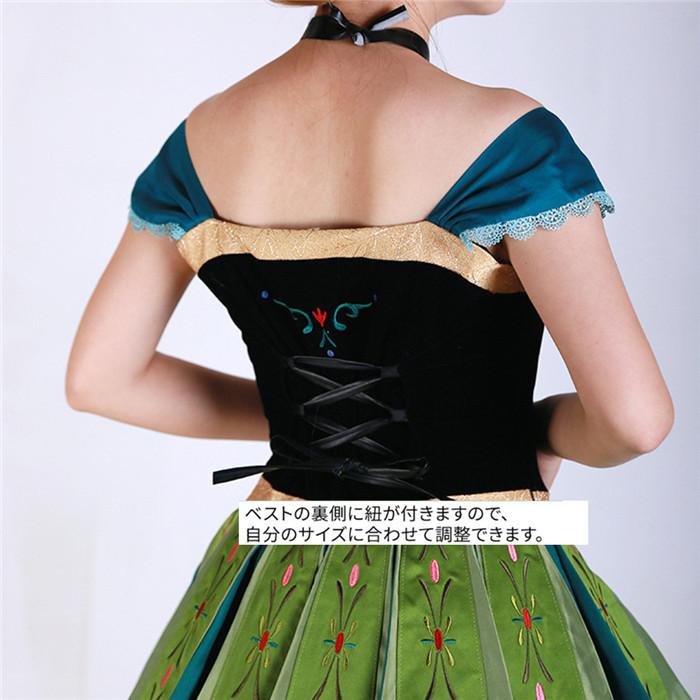 アナコスプレドレス Lサイズ フルセット（手袋なし、帽子付き） アナコスプレドレス sサイズ フルセット（手袋なし、帽子付き