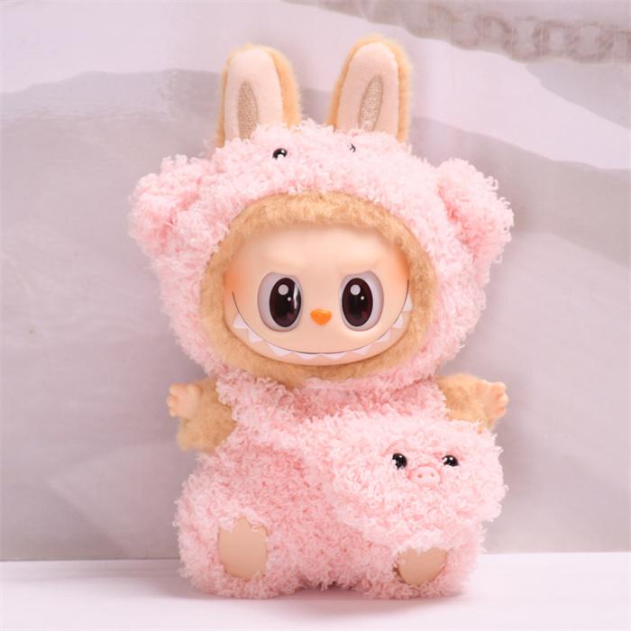 新品2点セット labubuラブブぬいぐるみ服 約17cm 着せ替え