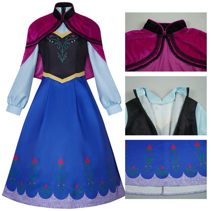 コスプレ 衣装 仮装 ワンピース アナ雪風 なりきりワンピース