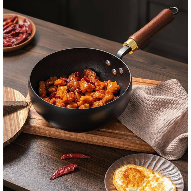 フライパン 鉄鍋 24cm ih対応 鉄製中華鍋 電磁調理器対応 IH調理可 木