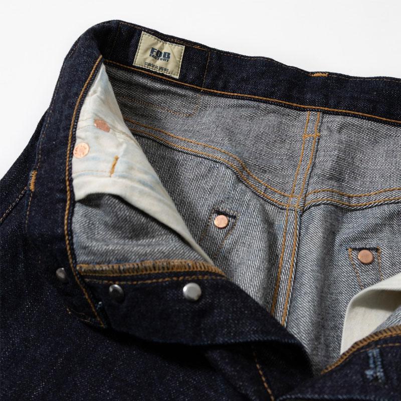 FOB FACTORY エフオービーファクトリー F153 SELVEDGE DENIM TAPERED 5P セルヴィッチデニムテーパード ...