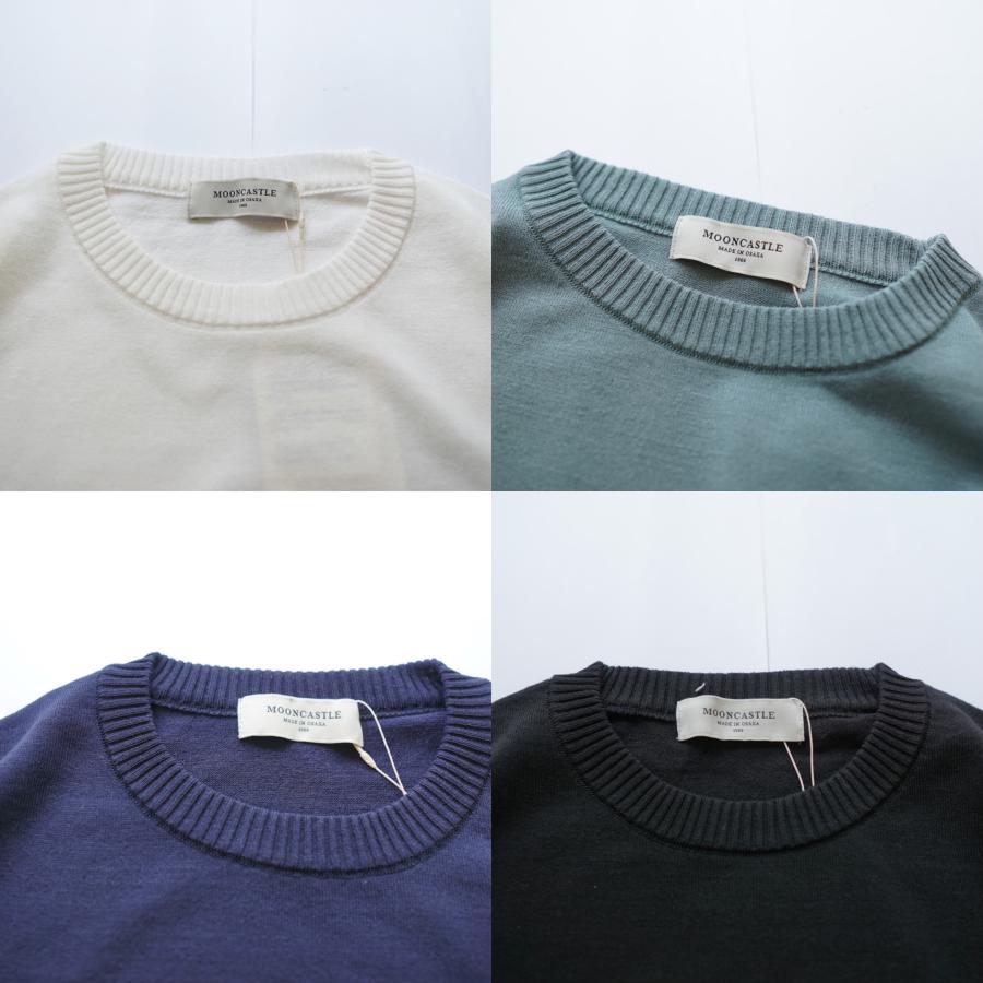 ムーンキャッスル MOONCASTLE アイスコットン S/S クルーネック ICE COTTON CREWNECK 月城ニット ビジネス リモートワーク MC18 メール便対応可｜abenomalibu｜04