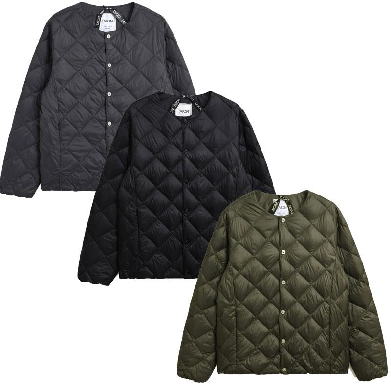 タイオン TAION CITY LINE シティ クルーネック ダウンジャケット