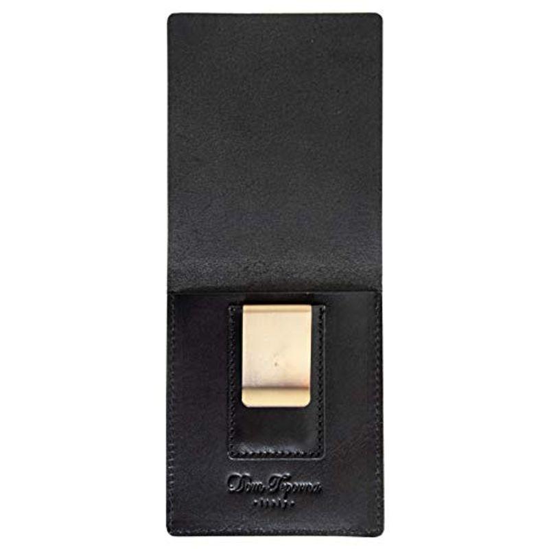 Dom Teporna マネークリップ メンズ 薄型 本革 イタリアンレザー カード 収納 小銭入れなし カードケース コンパクト ミニマリ