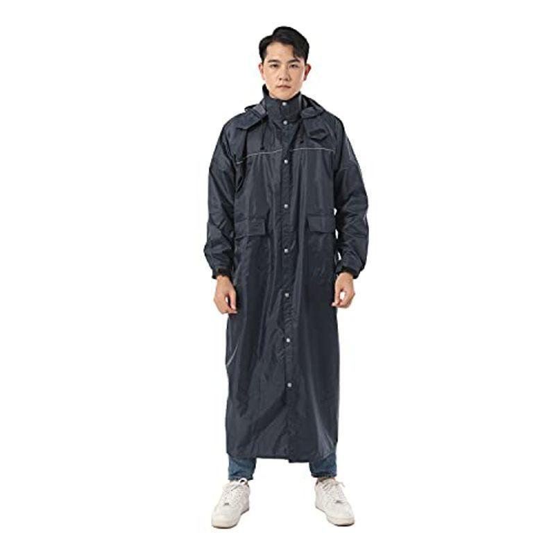 Freie Liebe レインコート メンズ 男女兼用 自転車 雨具 ポンチョ ロング丈 防水 防風 リュック対応 多機能 収納袋付き ネ 25 Off