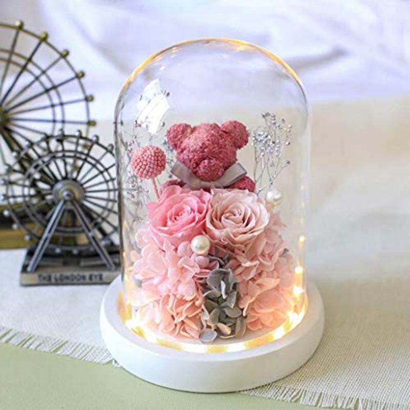 プリザーブドフラワー ドライフラワー 母の日 ガラスドーム ギフト ケース入り 薔薇 インテリア バラ 枯れない花 Ledライト付き フラワ Aberia 通販 Yahoo ショッピング