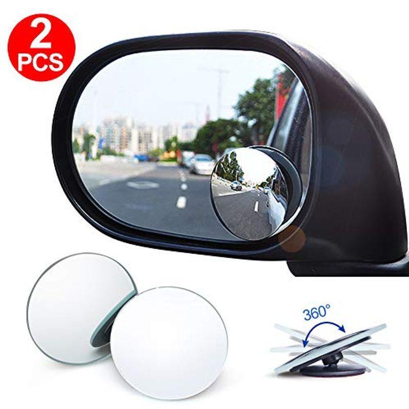 Aberiax Style 車用 ドアミラー 補助サイドミラー ブラインドスポットミラー 角度調整 曲面鏡 斜め後方確認 安全運転 死角防止 丸型 フレ 激安の