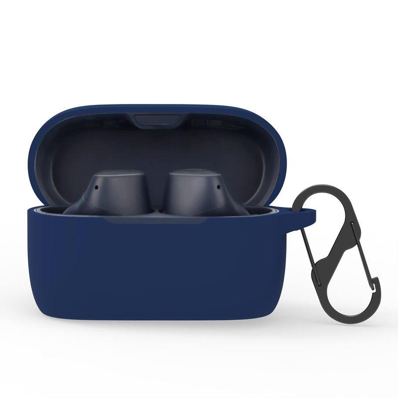 METEQI ケース適応 Jabra Elite 3,シリコンケース 全面保護カバー キズ防止 耐衝撃 防水 防塵 紛失防止 保護ケース カ