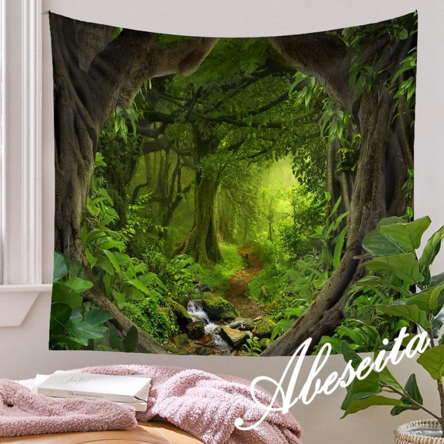 当日発送 150 0cm タペストリー インテリア 壁飾り 自然 森 北欧 おしゃれ リビング 絵 大判 飾り方簡単 9gt 阿部屋 通販 Yahoo ショッピング