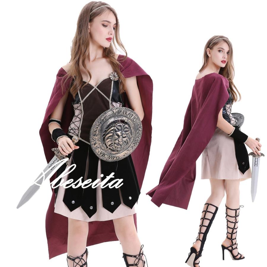 ハロウィン コスプレ 仮装 衣装 ローマ ギリシャ 戦士 武士 騎士 コスチューム レディース かっこいい Cos Oil1122 阿部屋 通販 Yahoo ショッピング