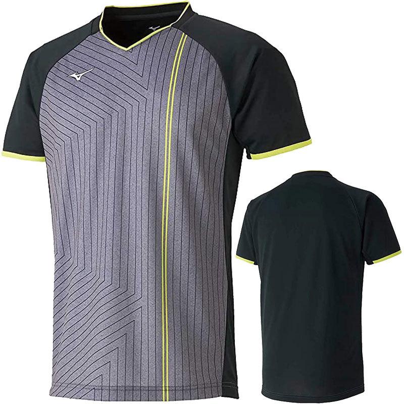 ゲームシャツ テニスウェア 襟なし スリムフィット (62JA9007)