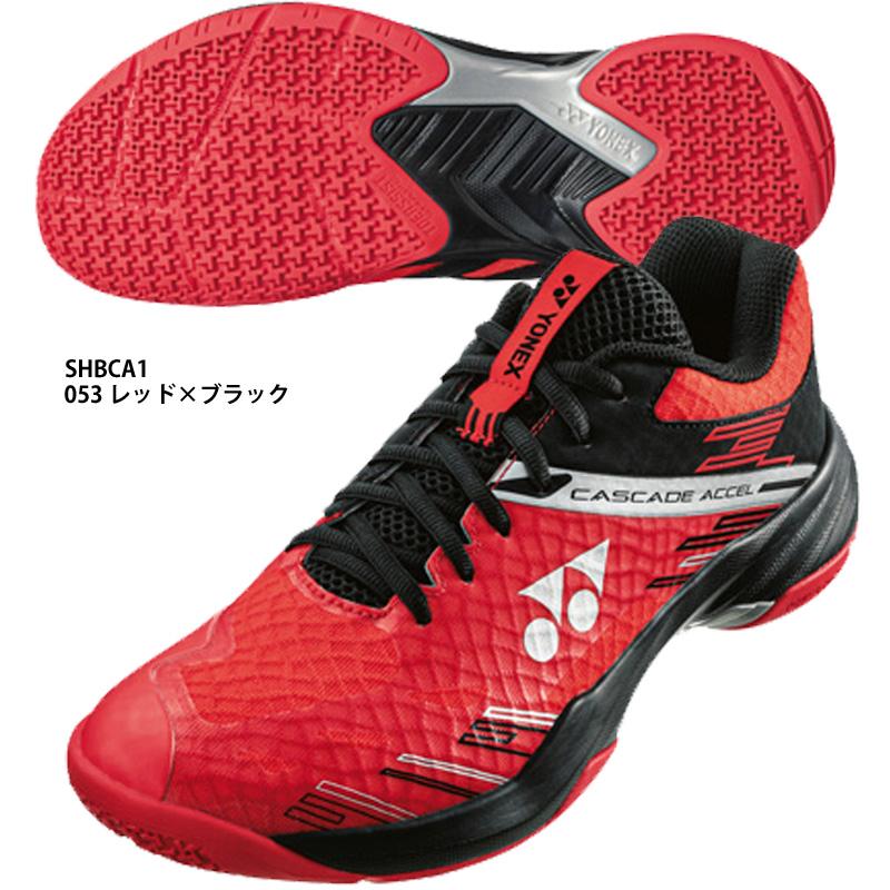 YONEX CASCADE ACCEL バドミントンシューズ レッド/ブラック YONEX CASCADE ACCEL バドミントンシューズ レッド/ブラック