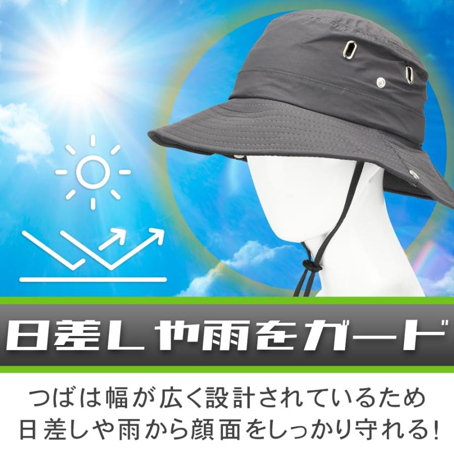 KeepRise 自転車 サファリハット おしゃれ インナープロテクター搭載