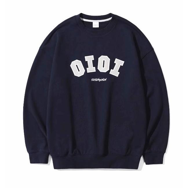 処分価格！oioiロゴ　ロンT  2点 5252 by OiOi 50％OFF 韓国ブランド フロントアプリケフチ刺繍ロゴ裏毛