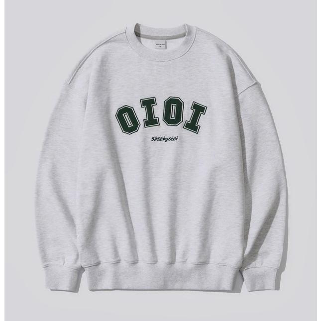 処分価格！oioiロゴ　ロンT  2点 5252 by OiOi 50％OFF 韓国ブランド フロントアプリケフチ刺繍ロゴ裏毛