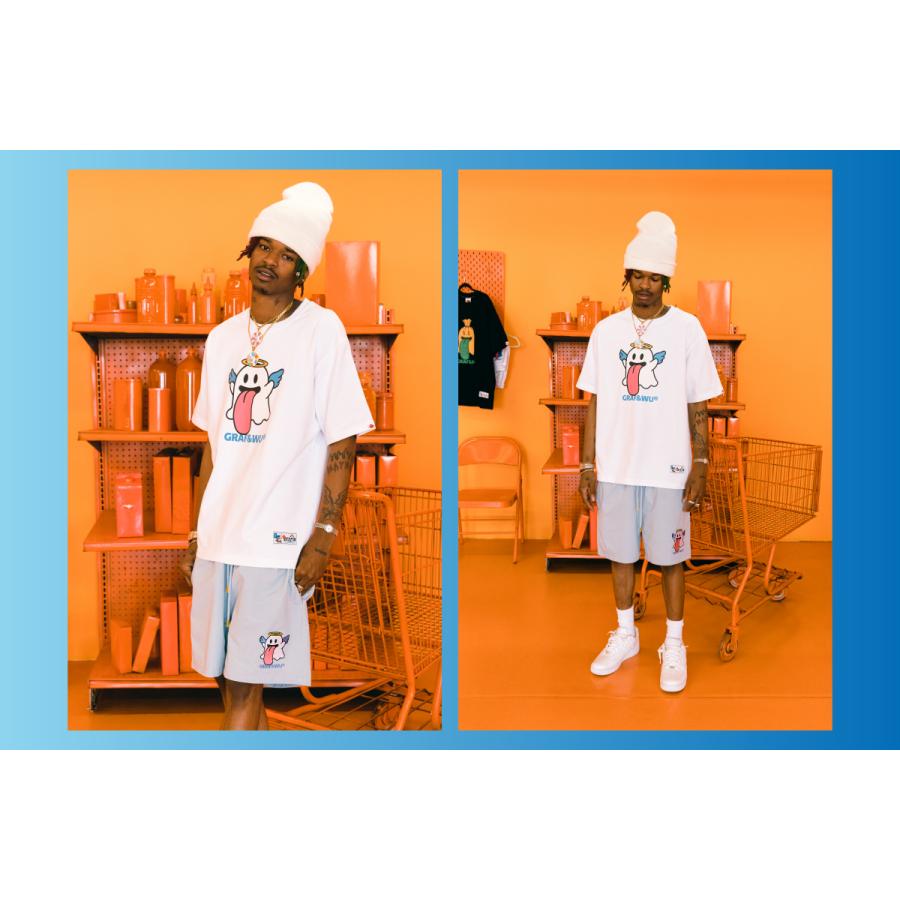 【美品】　グラフアンドユー　半袖　Tシャツ　ピースゴースト　ブルー　L 送料無料 25％OFF GRAF&WU グラフアンドウー BOOGHOST キュート