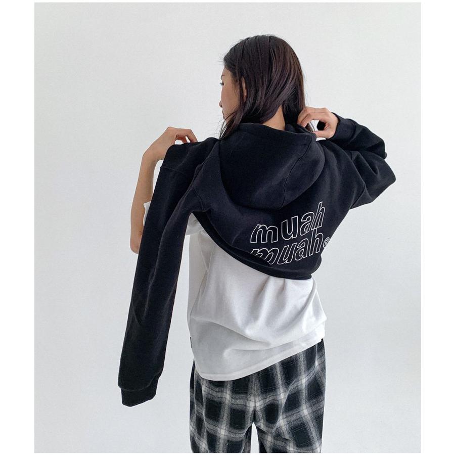 muahmuah（ムーアムーア） 50%OFF 送料無料 POINT LOGO OVERFIT HOODIE 