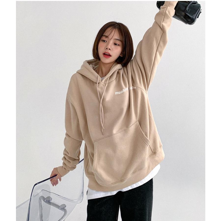 muahmuah（ムーアムーア） 50%OFF 送料無料 POINT LOGO OVERFIT HOODIE 