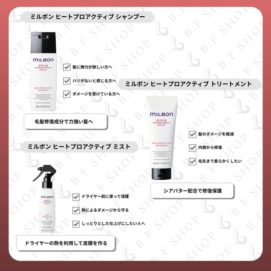 セット品】ミルボン ヒートプロテクティブ シャンプー &トリートメント