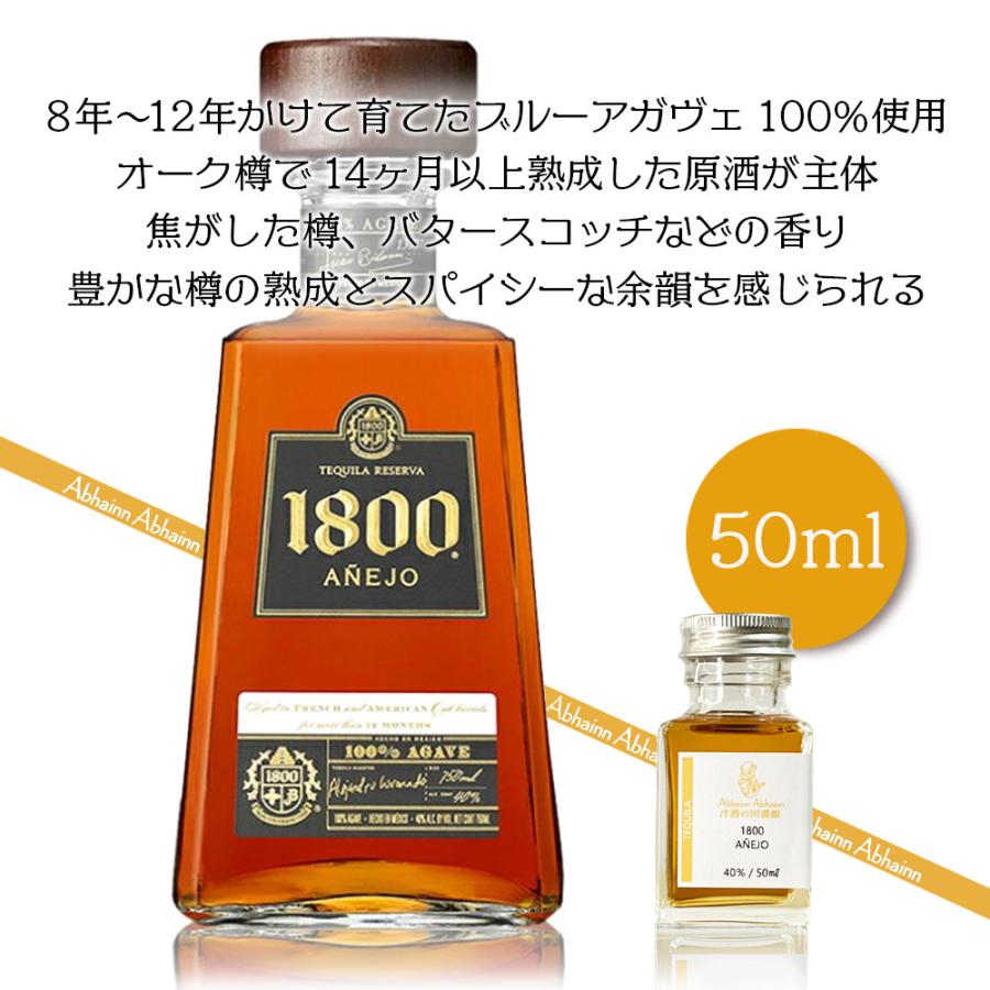テキーラ 1800 アネホ クエルボ 40度 量り売り 50ml ミニボトル 小瓶