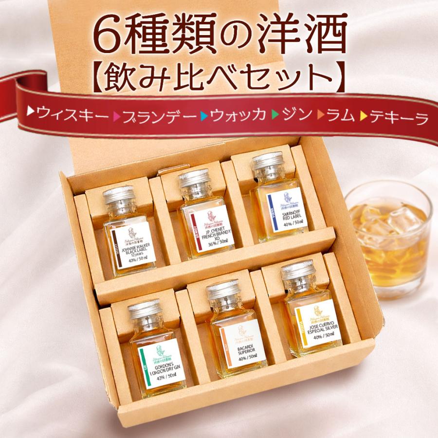 洋酒 初心者 蒸留酒 飲み比べ ミニボトル 6本 セット ウィスキー