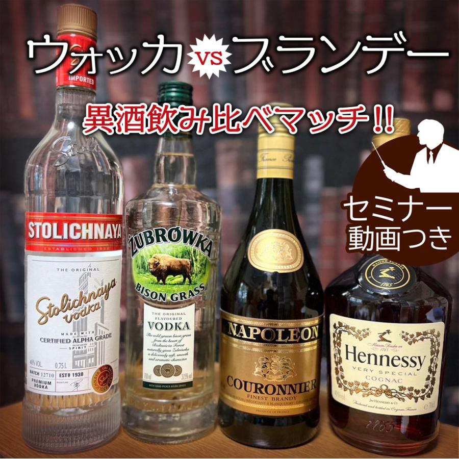 ウォッカ ＆ ブランデー 飲み比べ 1限目 お試し セット 父の日 ミニ