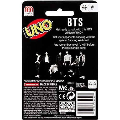 UNO(ウノ)BTS 韓国男性グループ 防弾少年団 uno ゲーム   MATTEL マテル |  | 01