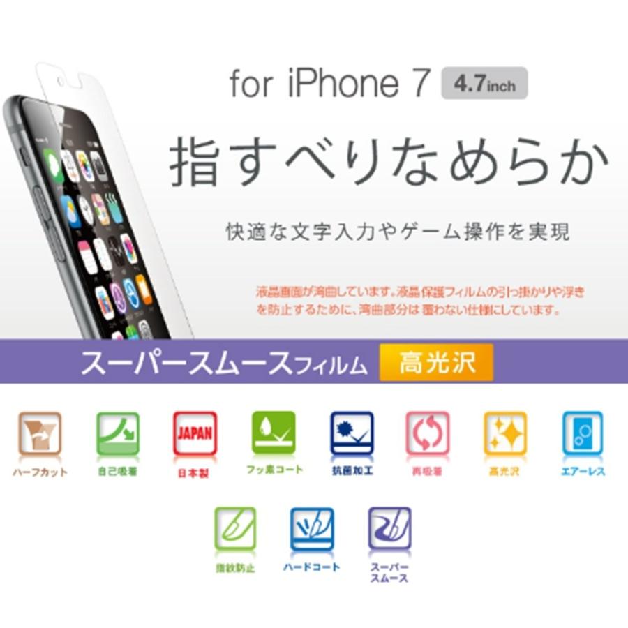 エレコム iPhone7 /  iPhone6S /  iPhone6 対応 フィルム / アイフォン7 液晶保護 フィルム スムースタッチ 光沢 PM-A16MFLSTG |  | 02