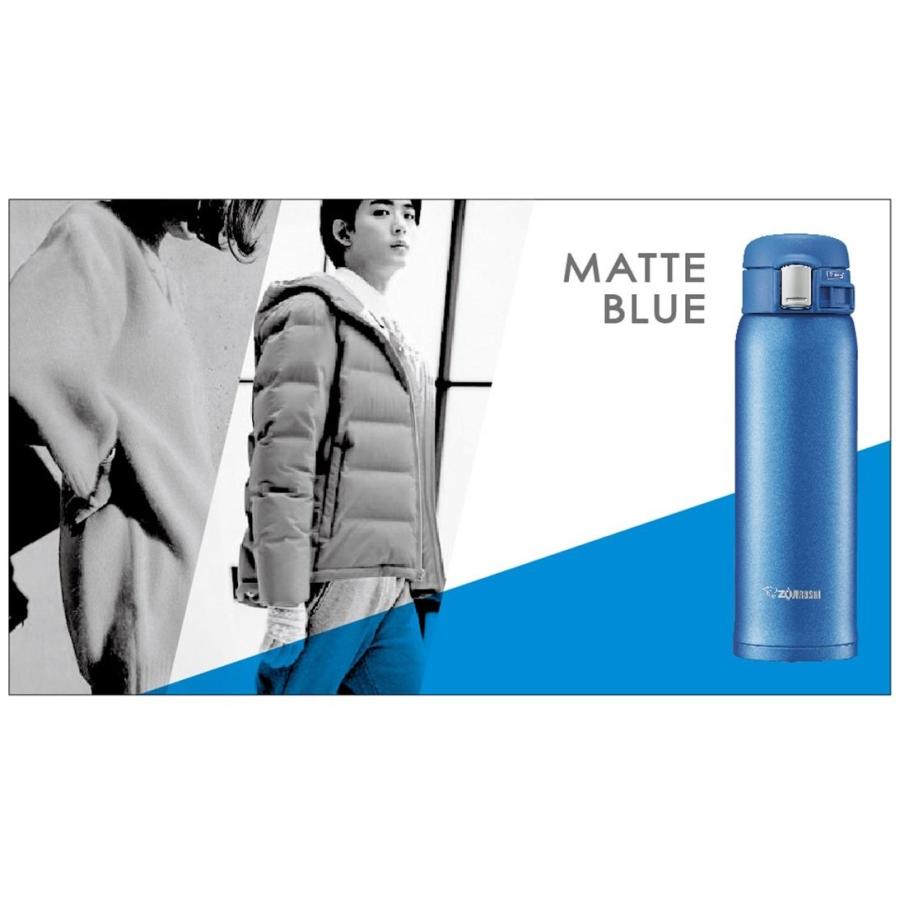 象印(ZOJIRUSHI) 水筒 直飲み 【ワンタッチオープン】 ステンレスマグ 360ml マットブルー SM-SD36-AM | 象印 | 01