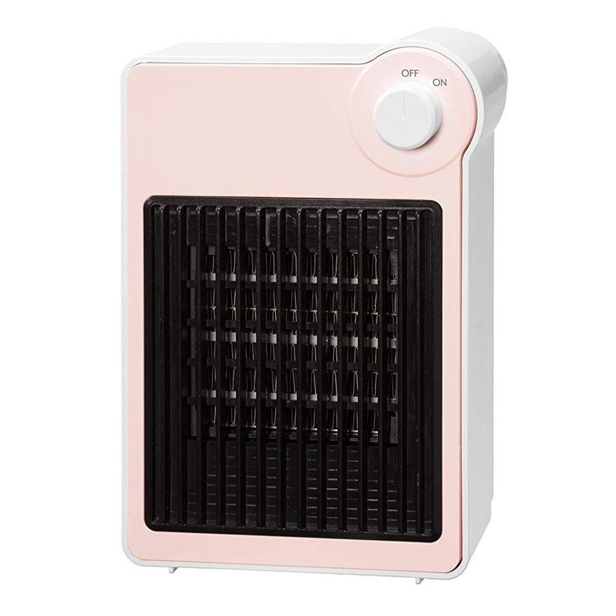 [山善] ミニセラミックヒーター 転倒OFFスイッチ付 レトロピンク DMF-C06 | 