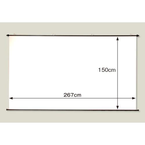 リア投影プロジェクタースクリーン 120インチ(16:9) タペストリー型 RS-120W 日本製｜abisare｜02