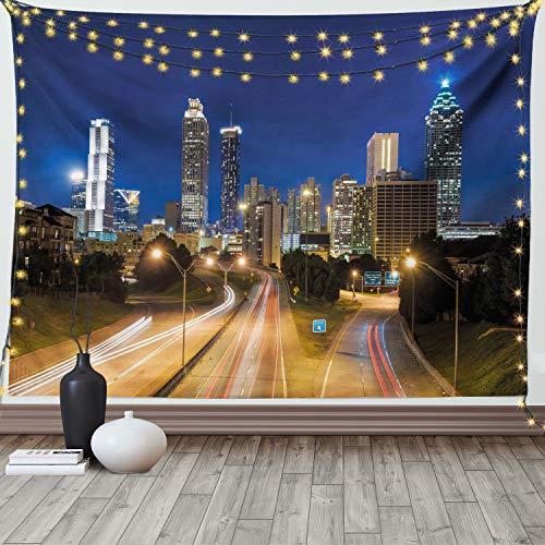 Cartoonタペストリーby Ambesonne、ファンタジーFisherman家Fairytale Underwater Life Fishes