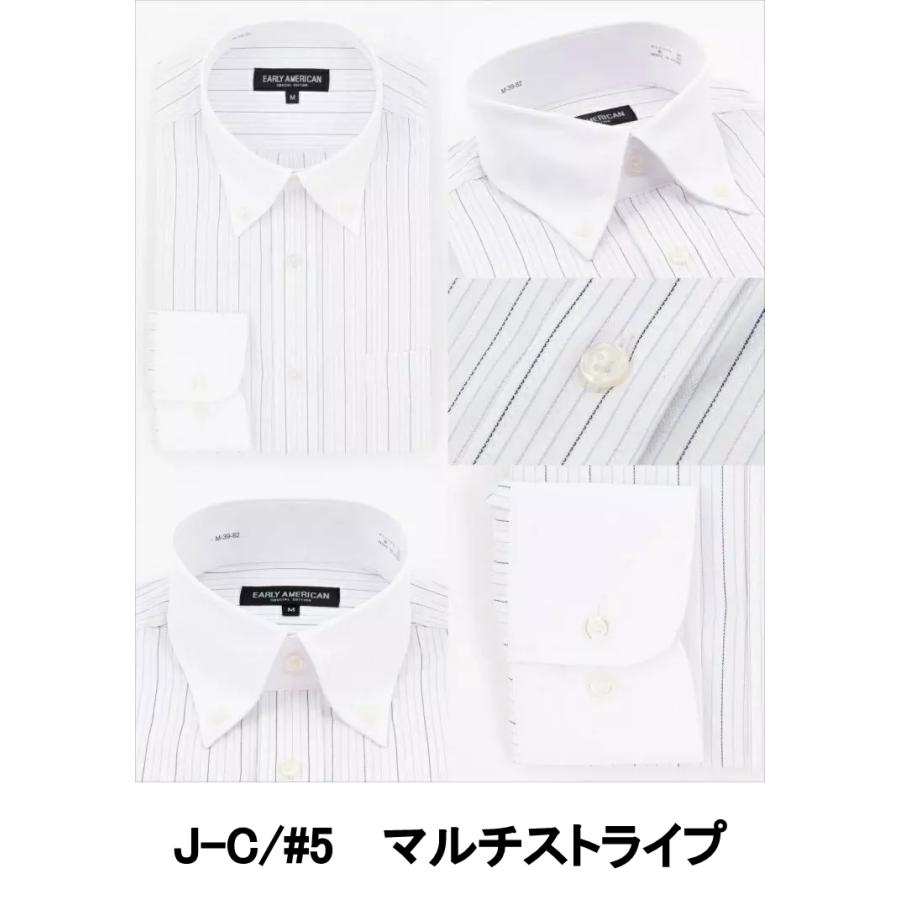 ワイシャツ 長袖 クレリック ボタンダウン Yシャツ メンズ カッター 