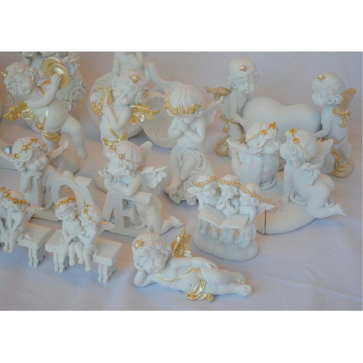 エンジェル 天使 ハート台座 可愛い ハート バラ キッス Kiss 星冠 2個