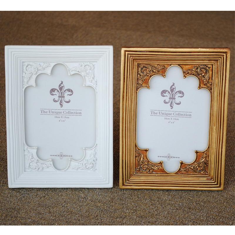 クラシカル フォトフレーム ＊ ホワイト ゴールド 写真立て おしゃれ 白 ホワイト フォトフレーム クラシック 1383133WH