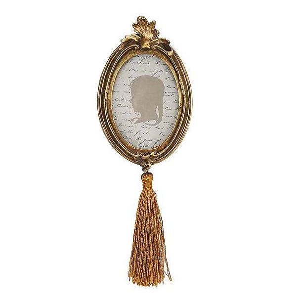 ミニフォトフレーム 楕円 オーバル タッセル付き 壁掛け フォトフレーム 可愛い アンティーク風 シャビーシック フレンチ