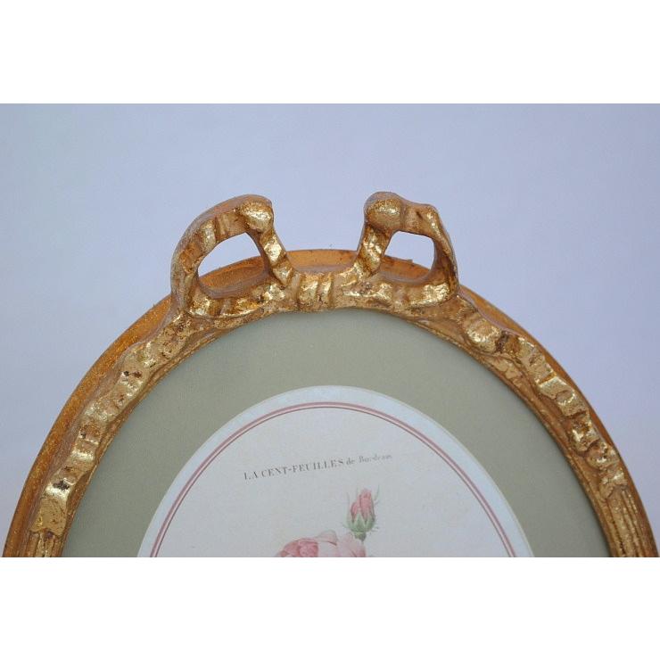 ルドゥーテ 薔薇の額絵 壁掛け リボン額縁 可愛い アンティーク風